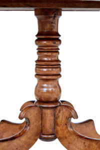 19th Century Burr Birch Oval Occasional Table — thumbnail 2