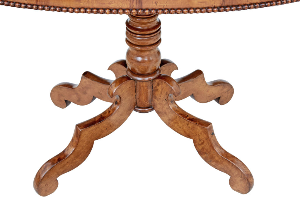 19th Century Burr Birch Oval Occasional Table — image 3