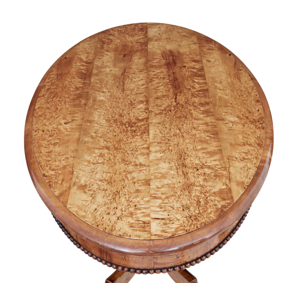 19th Century Burr Birch Oval Occasional Table — image 6