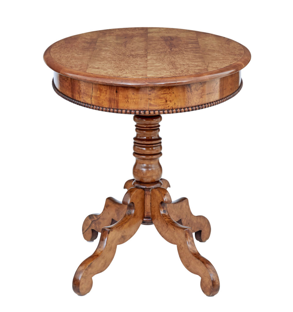 19th Century Burr Birch Oval Occasional Table — image 7