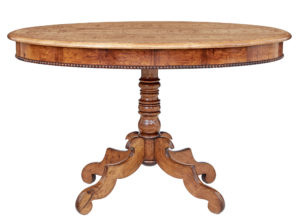 19th Century Burr Birch Oval Occasional Table — thumbnail 1