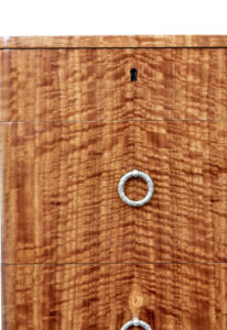 Mid 20th Century Scandinavian Satinwood Chest of Drawers — thumbnail 2