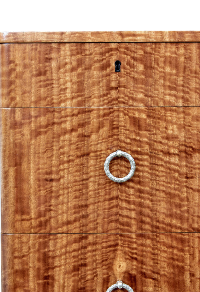 Mid 20th Century Scandinavian Satinwood Chest of Drawers — image 2