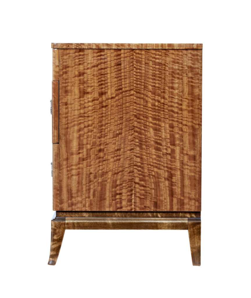 Mid 20th Century Scandinavian Satinwood Chest of Drawers — image 3