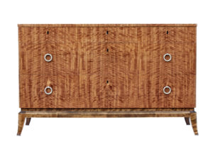 Mid 20th Century Scandinavian Satinwood Chest of Drawers — thumbnail 8