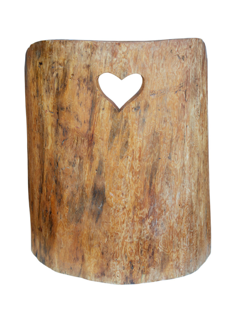 19th Century Large Dugout Rustic Pine Chair — image 3