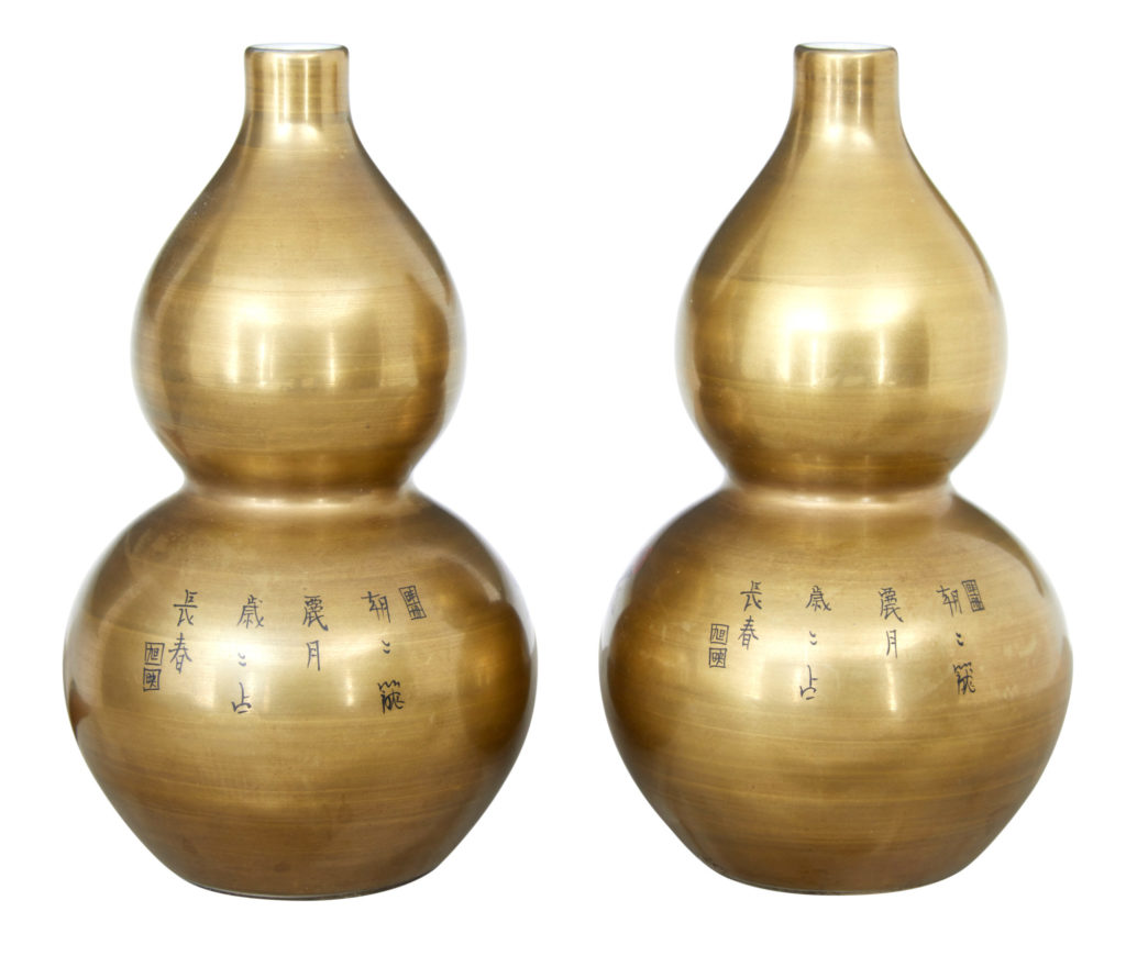 Pair of 1920’s Chinese Republic Hand Decorated Porcelain Vases — image 6