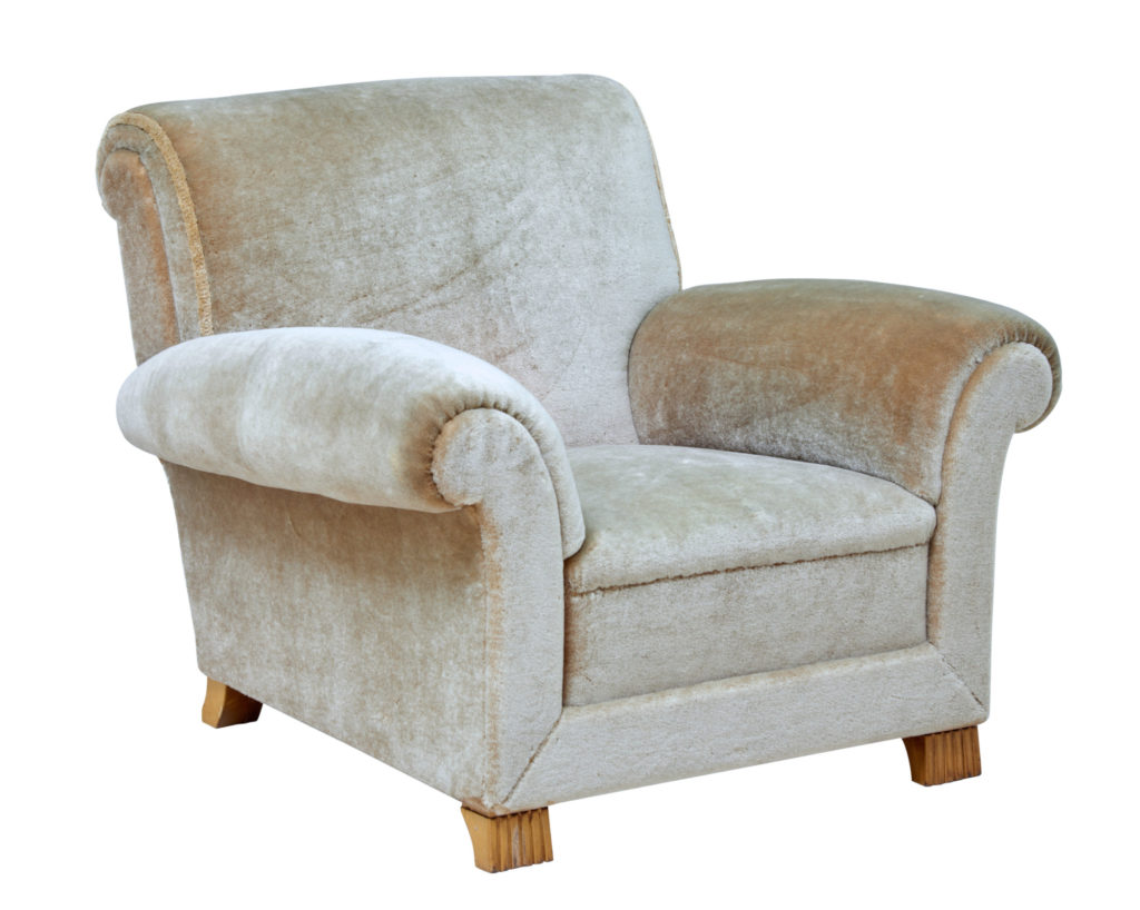 Art Deco Upholstered Armchair and Sofa — image 4