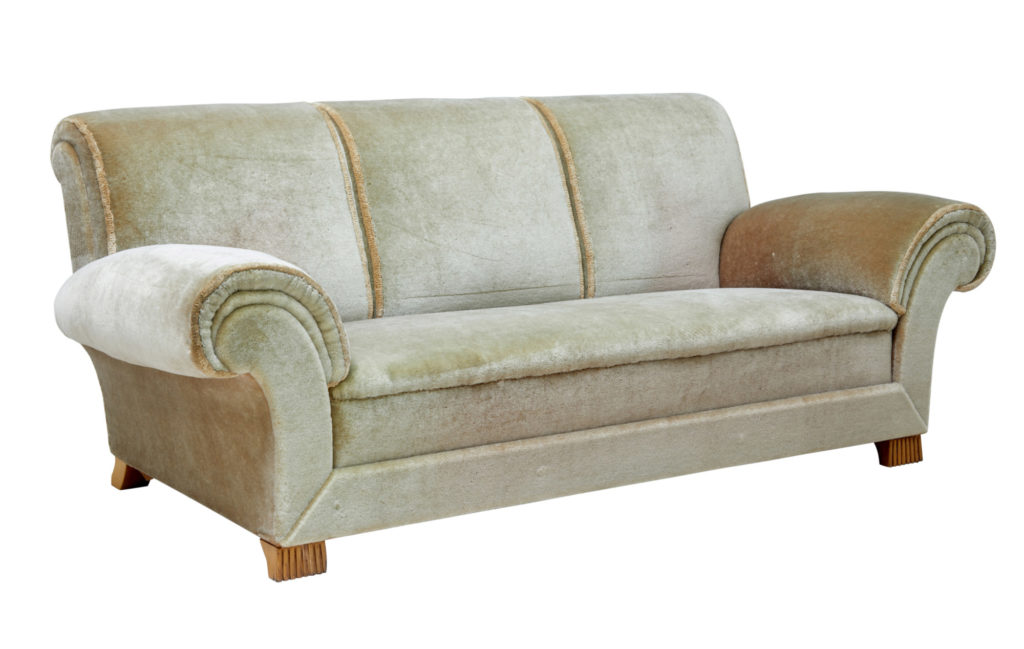 Art Deco Upholstered Armchair and Sofa — image 8