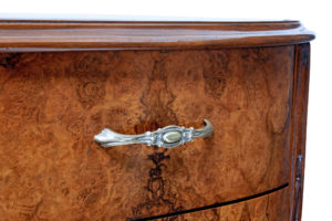 Early 20th Century Bowfront Burr Walnut Sideboard — thumbnail 3