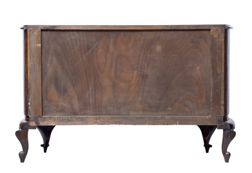 Early 20th Century Bowfront Burr Walnut Sideboard — image 4