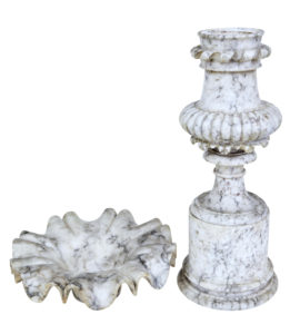 Fine Pair of French 19th Century Decorative Alabaster Urns — thumbnail 2