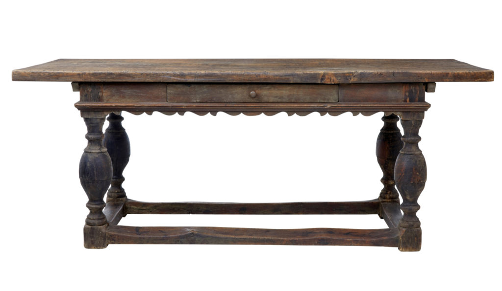 18th Century Scandinavian Baroque Dining Table — image 6
