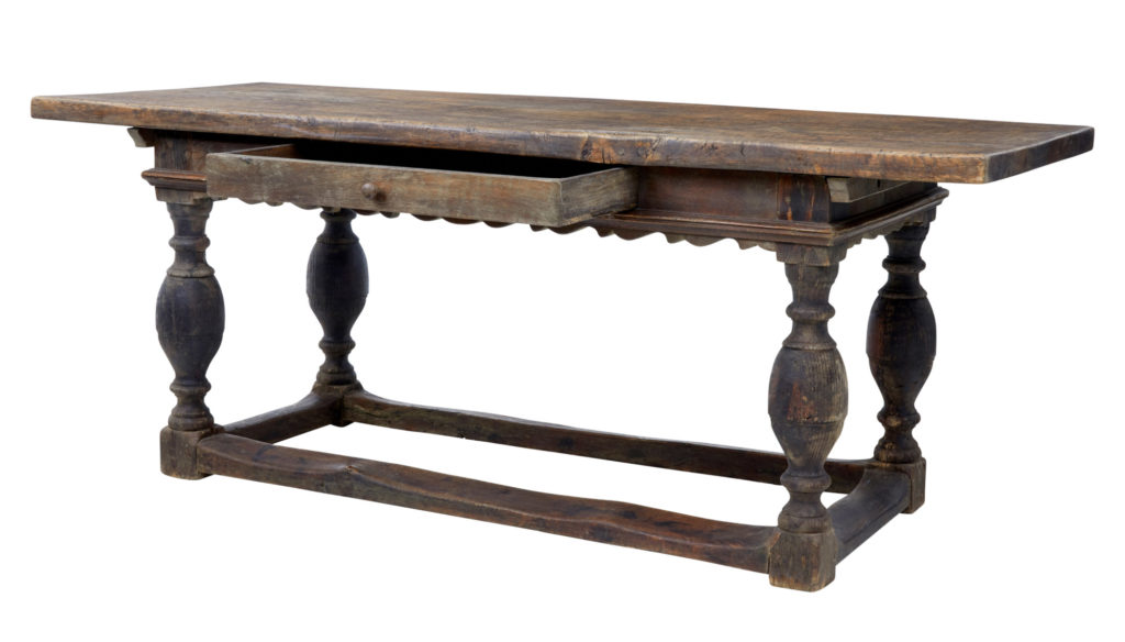 18th Century Scandinavian Baroque Dining Table — image 7
