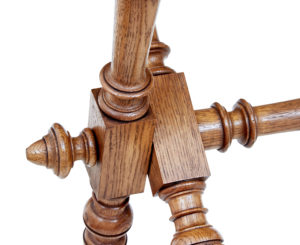 Late 19th Century Victorian Golden Oak Butlers Tray on Stand — thumbnail 3
