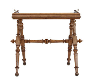 Late 19th Century Victorian Golden Oak Butlers Tray on Stand — thumbnail 5