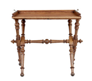 Late 19th Century Victorian Golden Oak Butlers Tray on Stand — thumbnail 7