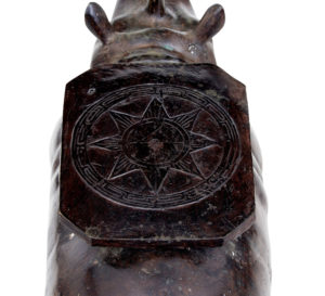 Early 20th Century Cast Bronze Rhino Occasional Table — thumbnail 2