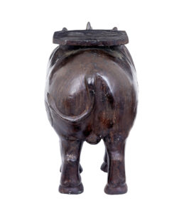 Early 20th Century Cast Bronze Rhino Occasional Table — thumbnail 6