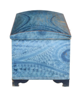Mid 19th Century Swedish Folk Art Hand Painted Pine Coffer — thumbnail 4
