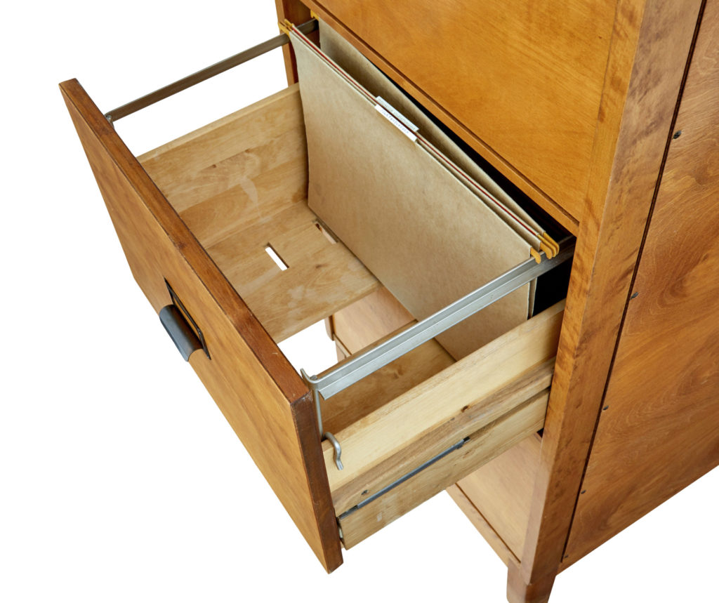 Mid 20th Century Scandinavian Birch Filing Cabinet — image 3