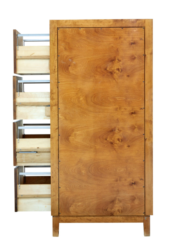Mid 20th Century Scandinavian Birch Filing Cabinet — image 4