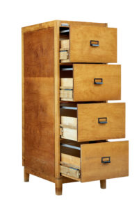 Mid 20th Century Scandinavian Birch Filing Cabinet — thumbnail 7
