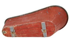 Late 19th Century Painted Red Copper and Tin Bath Tub — thumbnail 2