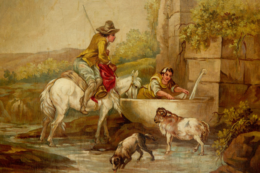Pair of Rural Late 19th Century Oil on Canvas Paintings — image 2
