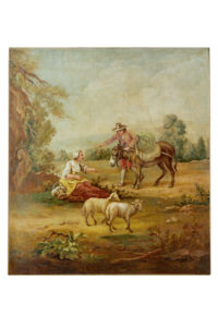 Pair of Rural Late 19th Century Oil on Canvas Paintings — thumbnail 4