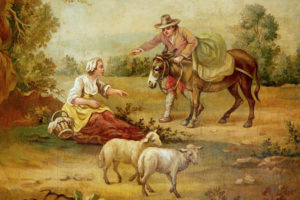 Pair of Rural Late 19th Century Oil on Canvas Paintings — thumbnail 3