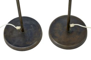 Pair of 1970’s Scandinavian Steel Gunmetal Floor Lamps — thumbnail 4