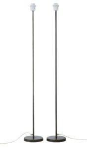 Pair of 1970’s Scandinavian Steel Gunmetal Floor Lamps — thumbnail 1