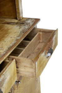 1930’s Swedish Pine Distressed Painted Kitchen Cupboard — thumbnail 2