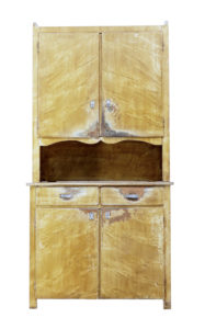 1930’s Swedish Pine Distressed Painted Kitchen Cupboard — thumbnail 1