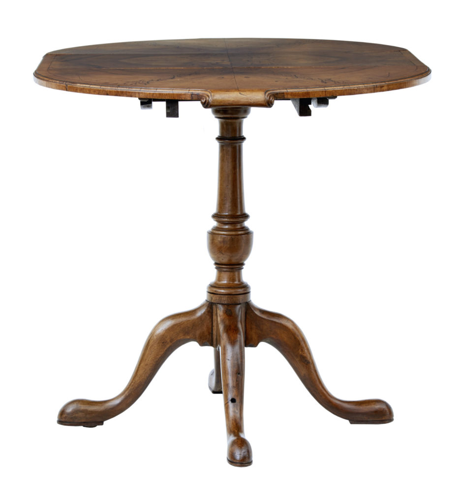 Small Early 20th Century Walnut Occasional Extending Table — image 2