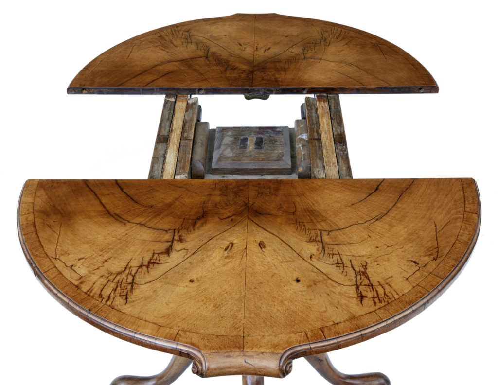 Small Early 20th Century Walnut Occasional Extending Table — image 3