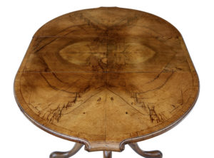 Small Early 20th Century Walnut Occasional Extending Table — thumbnail 4