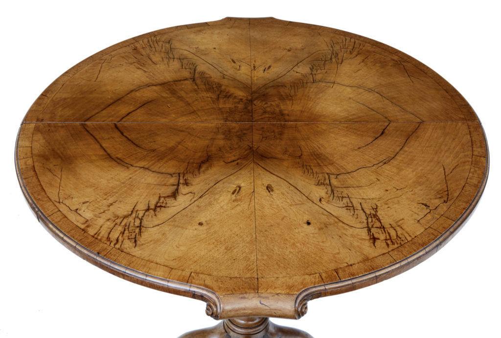 Small Early 20th Century Walnut Occasional Extending Table — image 5
