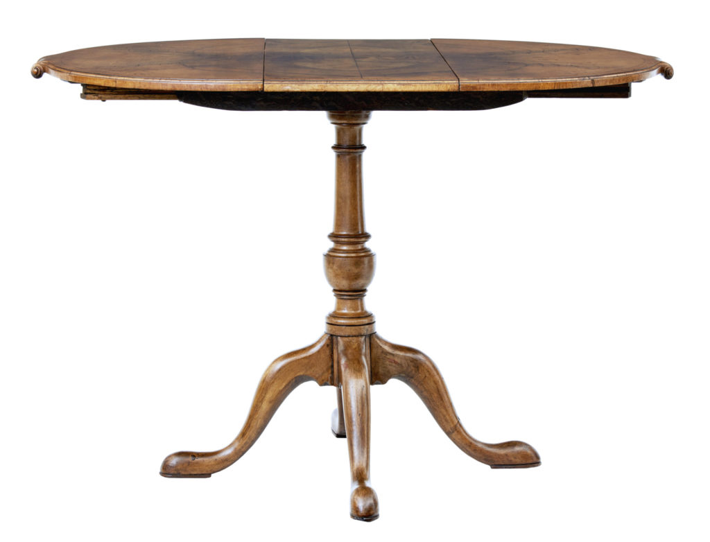 Small Early 20th Century Walnut Occasional Extending Table