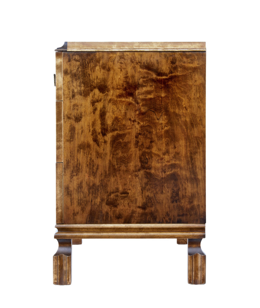 Scandinavian Late Art Deco Birch Inlaid Chest of Drawers — image 3