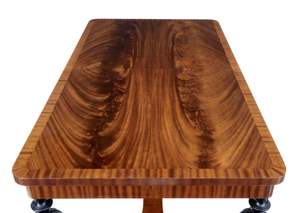 Mid 20th Century Flame Mahogany Extending Dining Table — image 2