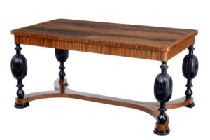 Mid 20th Century Flame Mahogany Extending Dining Table — thumbnail 6