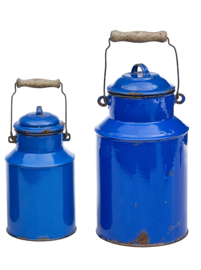 Collection of 4 Pieces of Hungarian Enamelware by Bonyhad — image 2