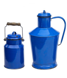 Collection of 4 Pieces of Hungarian Enamelware by Bonyhad — thumbnail 3