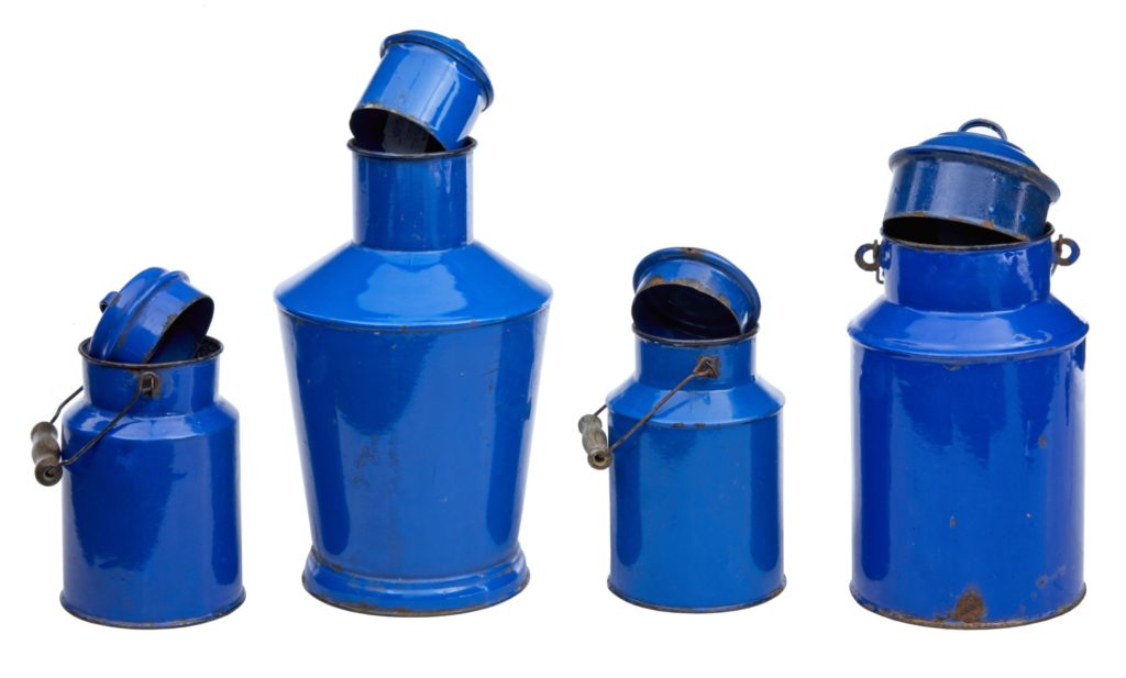 Collection of 4 Pieces of Hungarian Enamelware by Bonyhad — image 5