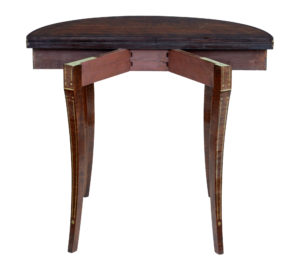 Pair of 19th Century William Iv Mahogany and Brass Inlaid Tea Tables — thumbnail 4