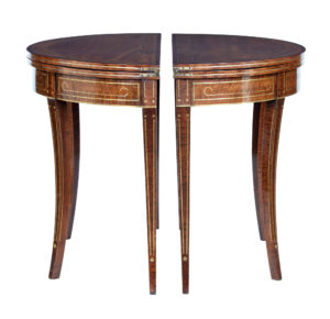 Pair of 19th Century William Iv Mahogany and Brass Inlaid Tea Tables — thumbnail 9