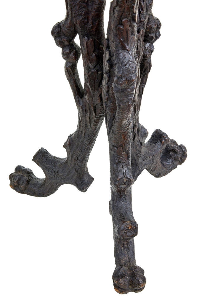 19th Century Carved Oak Black Forest Caddy on Stand — image 2