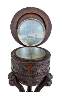 19th Century Carved Oak Black Forest Caddy on Stand — thumbnail 4